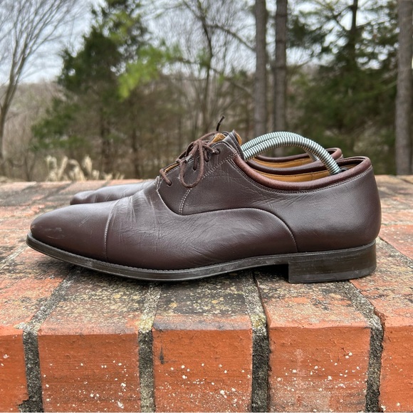 Magnanni Federico Cap Toe Oxford Mens Size 10 D Brown Leather Dress Shoes 12654